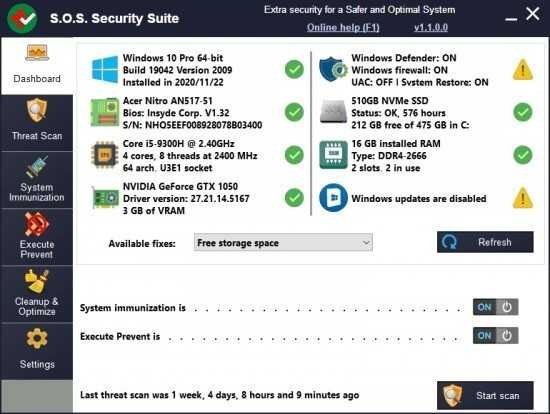 instaling SOS Security Suite 2.7.9.1